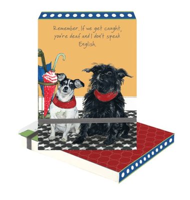 Little Dog Laughed Caught - Slim Notebook