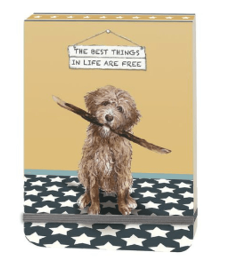 Little Dog Laughed Best Things In Life Are Free - Slim Notebook