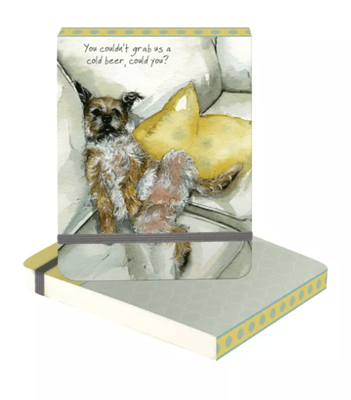 Little Dog Laughed You Couldn&#039;t Grab A Cold Beer - Slim Notebook