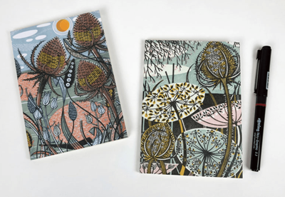 Art Angels Angie Lewin Teasels Notebooks Set Of 2