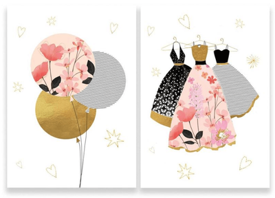 Hammond Gower - Balloons &amp; Dresses 8 Pkt - Notecards