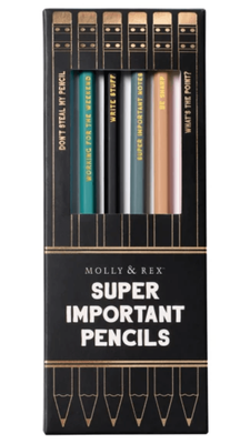 Pencil Set - Molly &amp; Rex Super Important 6 Pack