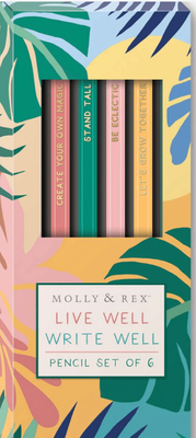 Pencil Set - Molly &amp; Rex Palm Villa Live Well 6 Pack