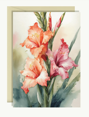 Blackwell Press Express Beauty Blank Card Gladioli