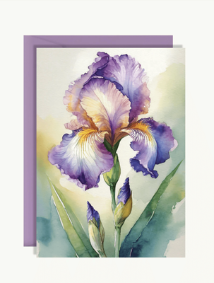 Blackwell Press Express Beauty Blank Card Iris