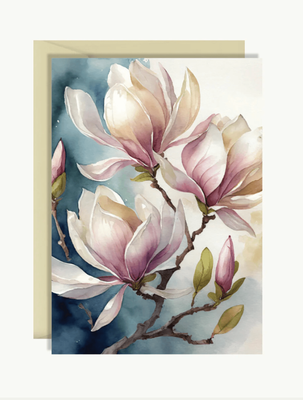 Blackwell Press Express Beauty Blank Card Magnolia