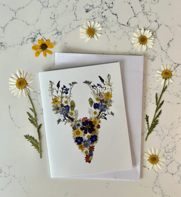 Wayswithwildflowers Blank  Greeting Card Stag