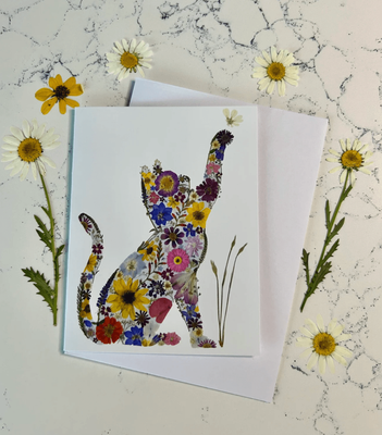 Wayswithwildflowers Blank  Greeting Card Cat