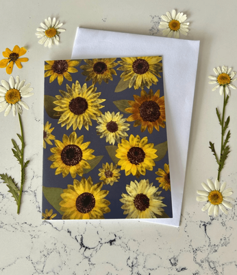 Wayswithwildflowers Blank  Greeting Card Sunflowers