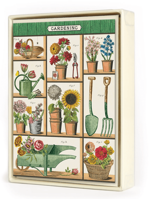 Notecards Cavallini &amp; Co Gardening  8 Pack  Boxed Cards With Envelopes