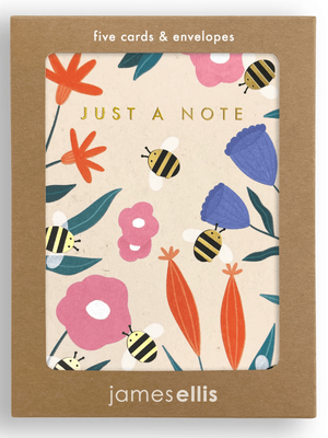 Notecards James Ellis - Just A Note 5 Pkt  Mini Card Pack