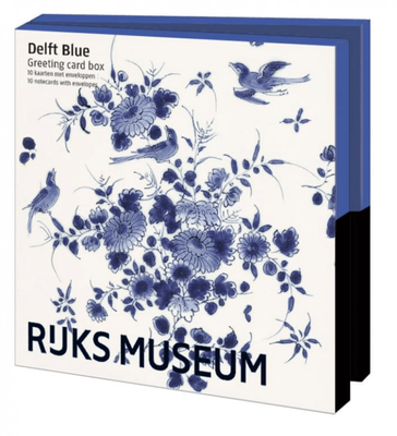 Notecards Bekking &amp; Blitz Card folder With Env. Square: Delft Blue, Collection Rijksmuseum Amsterdam