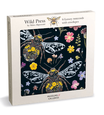 Museums &amp; Galleries  Bumblebees 6 Pkt Square Luxury Notecard Wallet