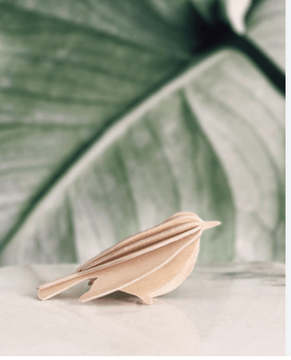 LOVI BIRD 8cm Natural Wood