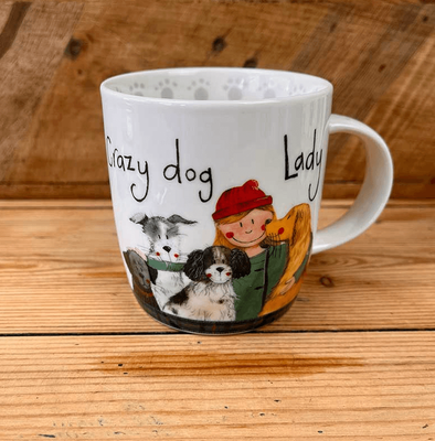 Alex Clark UK Crazy Dog Lady Mug