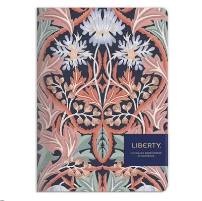 Galison Liberty May Handmade B5 Embroidered Journal Recycled Cotton Paper