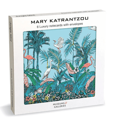 Museums &amp; Galleries Jungle Mint 6 Pkt Square Luxury Notecard Wallet
