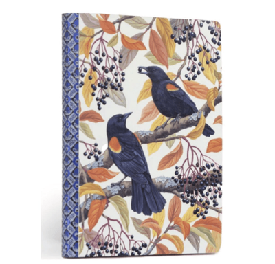 eeBoo Autumn Blackbirds Journal 112 colorfully gilt-edged pages