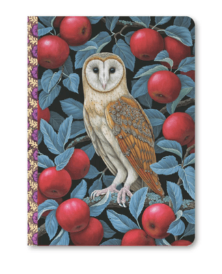 eeBoo Barn Owl Journal Size: 14.9cm x 20.32cm 112 colorfully gilt-edged pages