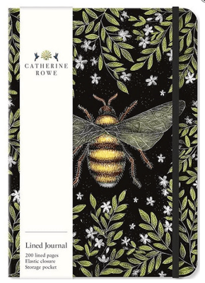 Museums &amp; Galleries Catherine Rowe Honey Bee  Elastic Closure Journal Size: 180 x 130mm