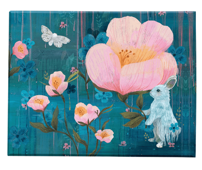 Roger La Borde White Rabbits Chic Notecard Box 8 cards, 2 of 4 designs