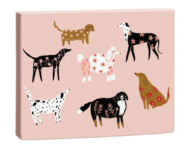 Roger La Borde Cinnamon and Ginger (Dogs) Chic Notecard Box