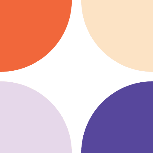 Branded abstract star icon.