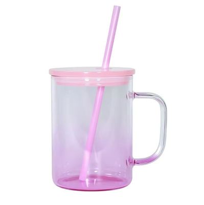 Light Pink 17oz Ombre Glass Cup