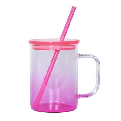 Dark Pink 17oz Ombre Glass Cup