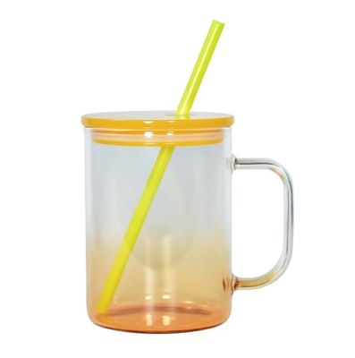 Yellow 17oz Ombre Glass Cup