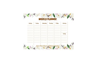 Weekly Planner Magnolia