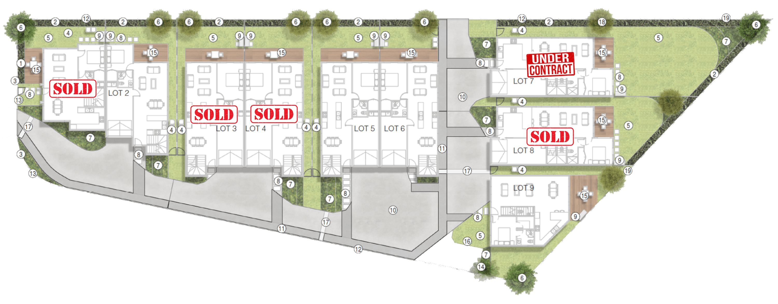 Image of the Taupo Street Development Sales Plan by Eden Construction in Auckland, New Zealand.