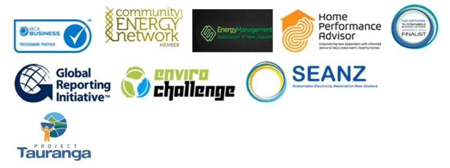 Logos of sustainability, energy efficiency and environmental consultancy organisations