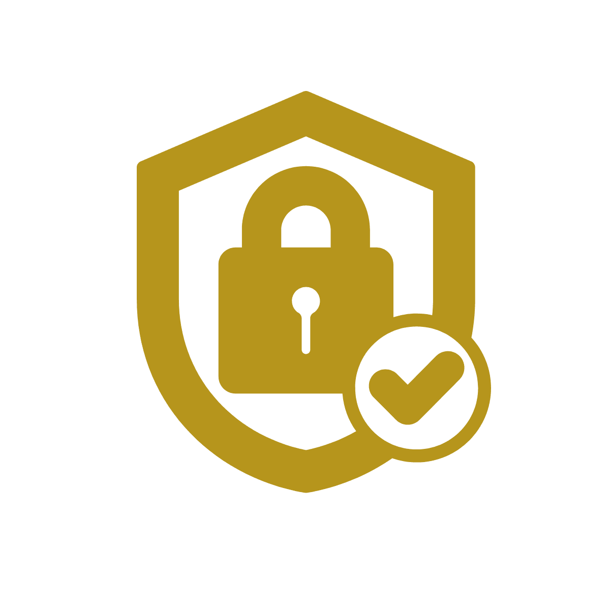 Gold lock symbol to protect your cashflow and credit security