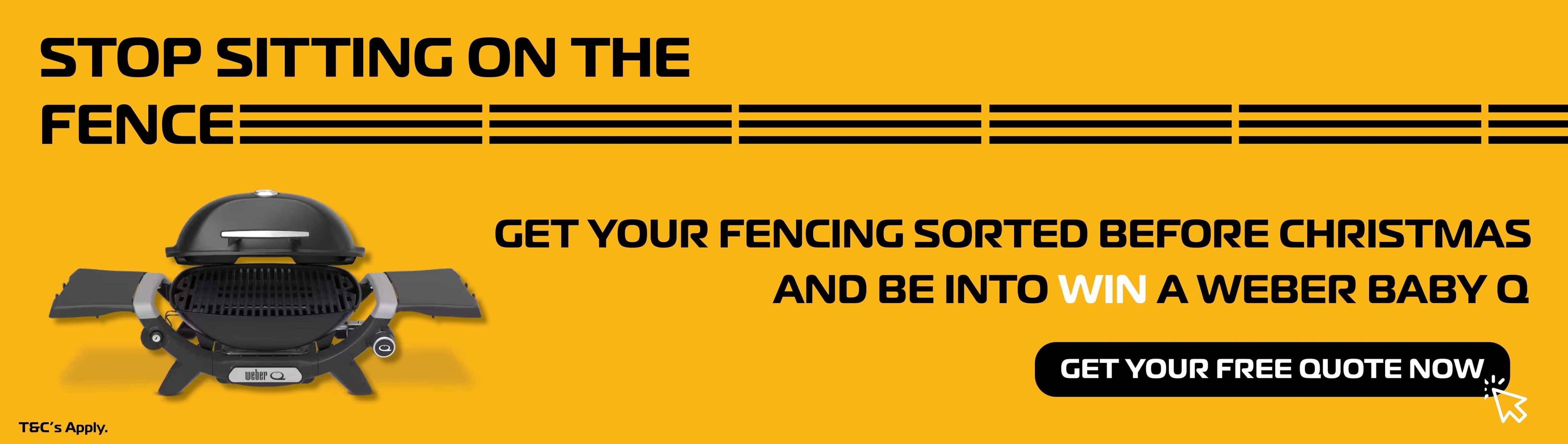 Get your farm fencing sorted before christmas 2025 and be into win a weber baby q.