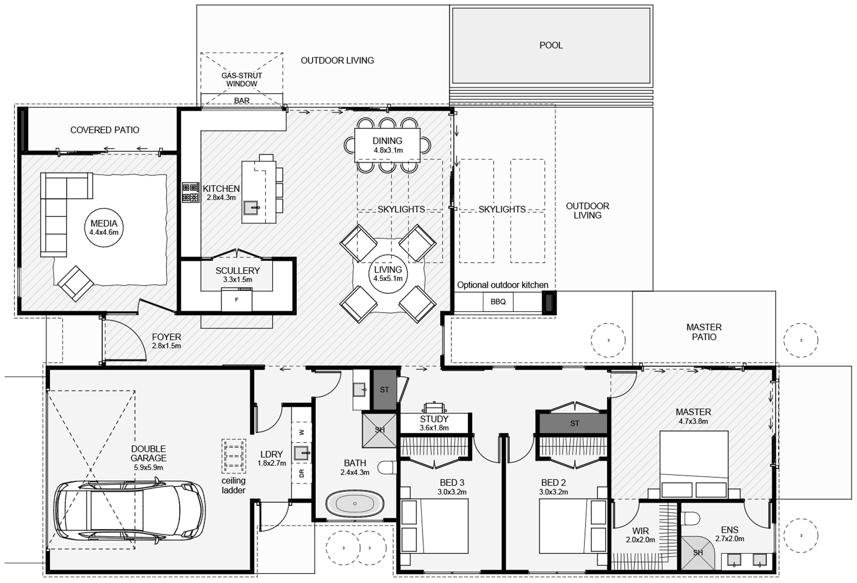 Whitechurch Construction, Waikato residential builders. Image of house plans.