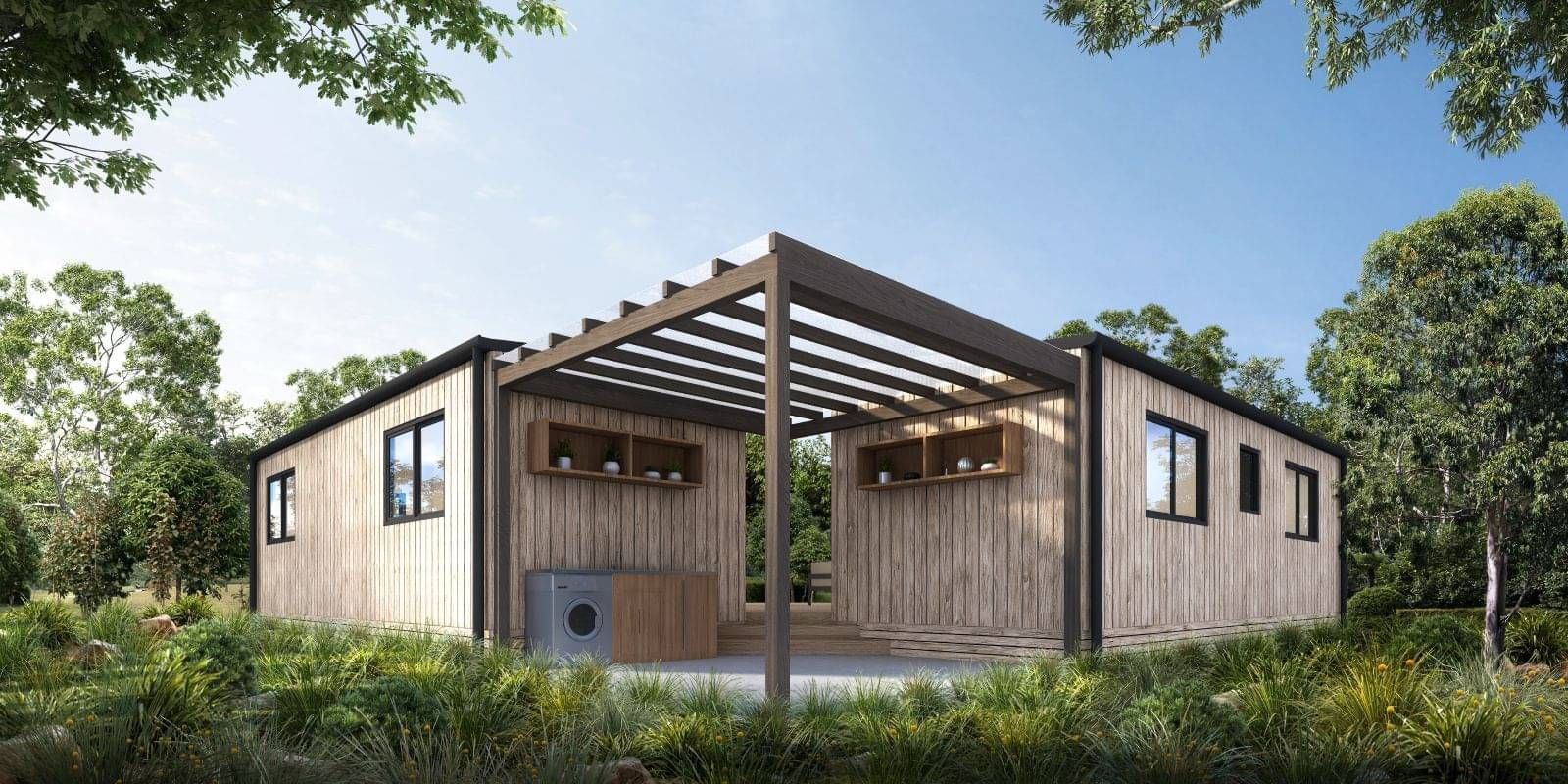 Image of the transportable cabin interior, built by Whitechurch Construction, Waikato residential builders.