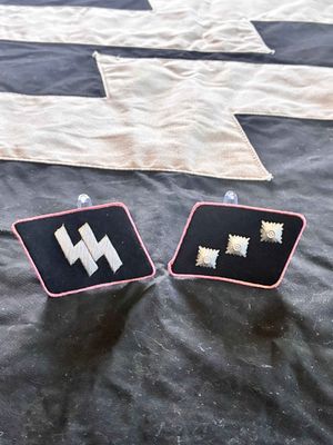 VERY RARE SS PANZER COLLAR TABS