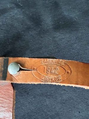 German Helmet chin strap maker marked