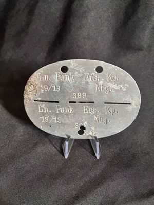 (SOLD)German Airforce ID Discr Ln.Funk.Ers.Kp.19/13 Nbg.