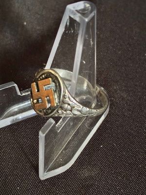 (SOLD)Third Reich Swastika Nazi Sympathizer Ring