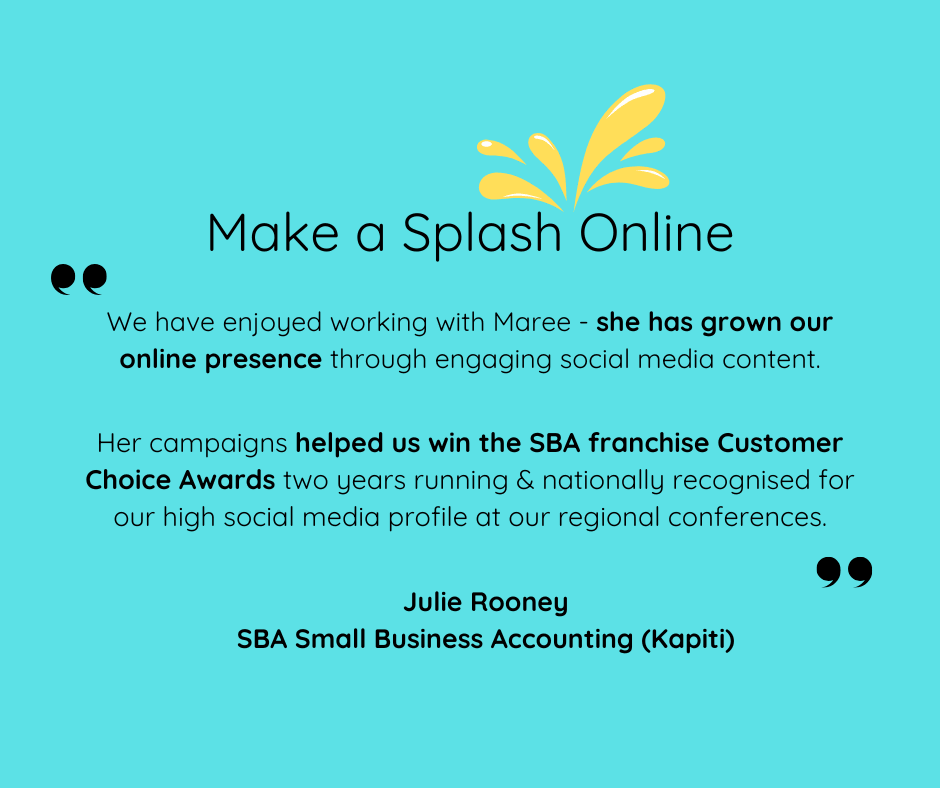 social media testimonial from sba kapiti accounting