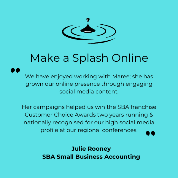 Social media management customer testimonial highlighting achievements. Accounting firm.