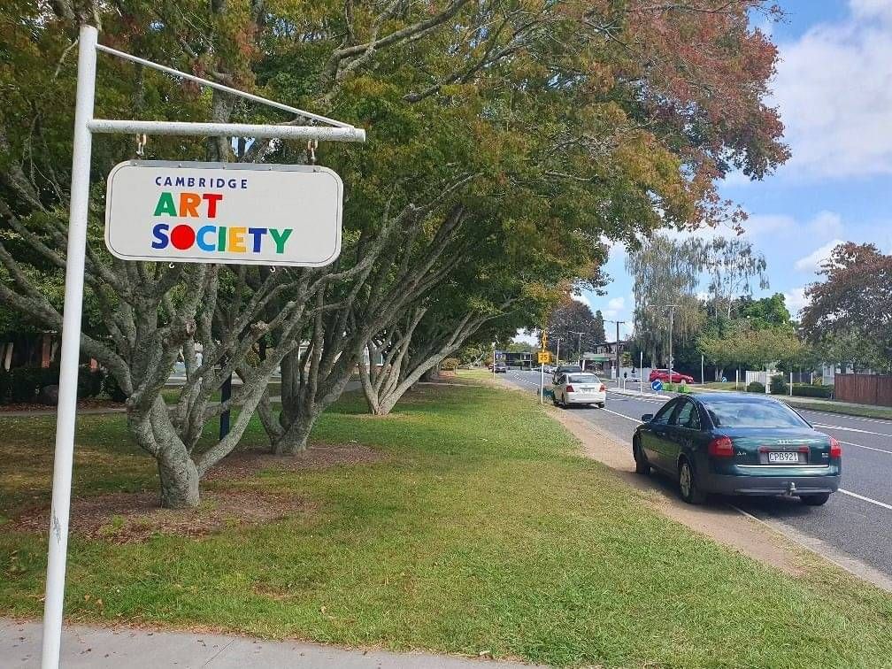 photograph of the Cambridge Art Society sign at 51 Thornton Rd, Cambridge New Zealand
