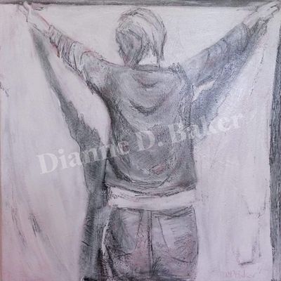Laundry Reflections (2) - Acrylic On Canvas