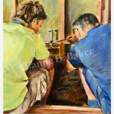 Plumbing Apprentice - Acrylic On Canvas