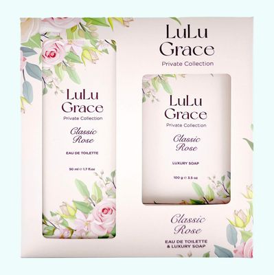 Lulu Grace Classic Rose Gift Set 50ml EDT and 100g Soap