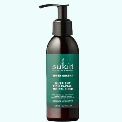 Sukin Super Greens Nutrient Rich Facial Moisturiser Pump 125ml