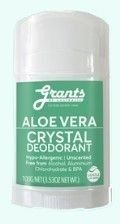 Grants Crystal Deodorant Aloe Vera 100g