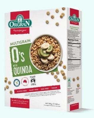 Orgran Multigrain O&#039;s with Quinoa Cereal 300g